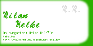 milan melke business card